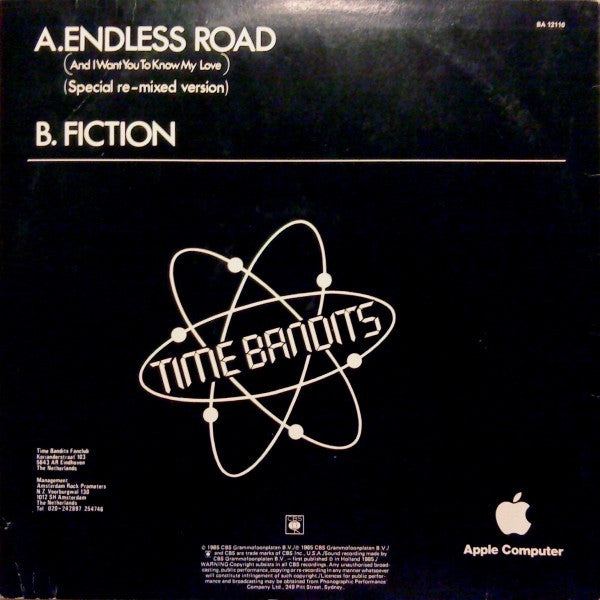 Time Bandits – Endless Road (And I Want You To Know My Love) (Special Re-Mixed Version) 12" vinyl record, image 2 of 4