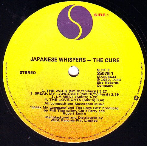 The Cure – Japanese Whispers LP vinyl record, image 6 of 6