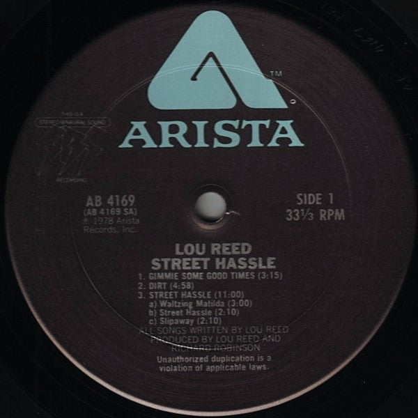 Lou Reed – Street Hassle LP vinyl record, image 3 of 7