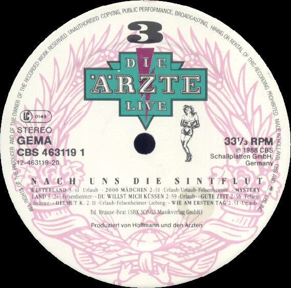 Die Ärzte – Live (Nach Uns Die Sintflut) (3xLP) LP vinyl record, image 5 of 10