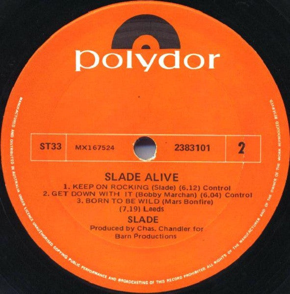 Slade – Slade Alive! LP vinyl record, image 5 of 5