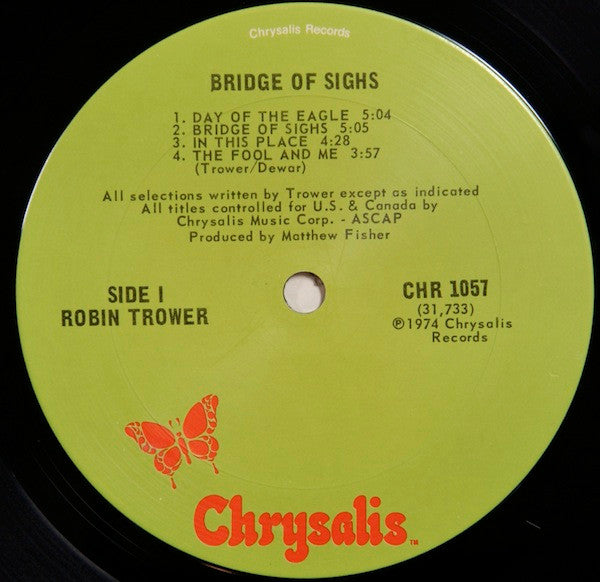 Robin Trower – Bridge Of Sighs LP vinyl record, image 3 of 4