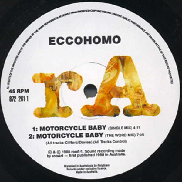Ecco Homo – Motorcycle Baby 12" vinyl record, image 4 of 6