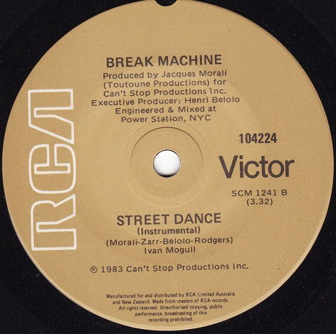 Break Machine – Street Dance 7" vinyl record, image 2 of 2