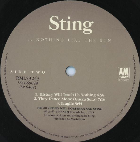 Sting – ...Nothing Like The Sun (2xLP) LP vinyl record, image 4 of 8
