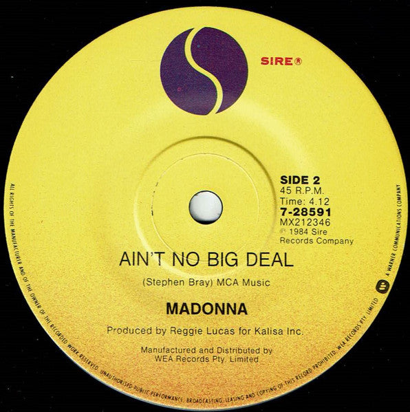 Madonna – True Blue 7" vinyl record, image 4 of 4