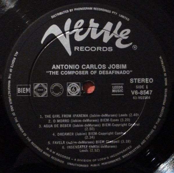 Antonio Carlos Jobim – The Composer Of Desafinado, Plays LP vinyl record, image 3 of 4