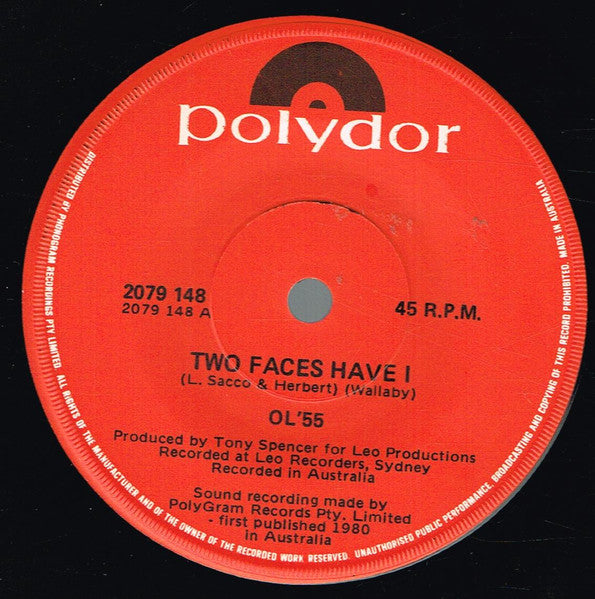 Ol' 55 – Two Faces Have I 7" vinyl record, image 3 of 4