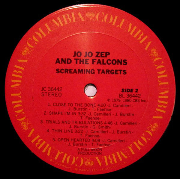 Jo Jo Zep and the Falcons – Screaming Targets LP vinyl record, image 4 of 6