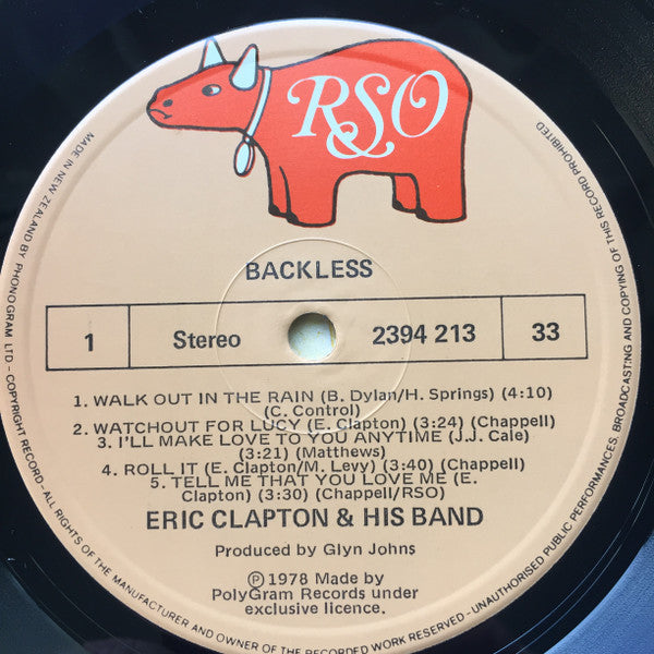 Eric Clapton – Backless LP vinyl record, image 3 of 4