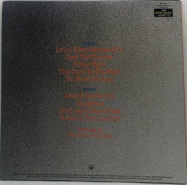 Loverboy – Lovin' Every Minute Of It LP vinyl record, image 2 of 6