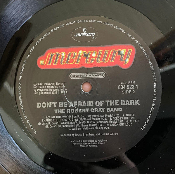 The Robert Cray Band – Don't Be Afraid Of The Dark LP vinyl record, image 4 of 4