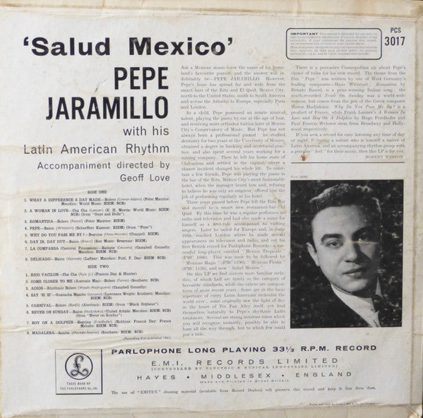 Pepe Jaramillo And His Latin-American Rhythm – Salud Mexico LP vinyl record, image 2 of 5