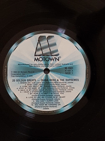 The Supremes – 20 Golden Greats LP vinyl record, image 3 of 4