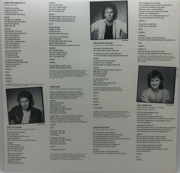 Loverboy – Lovin' Every Minute Of It LP vinyl record, image 5 of 6
