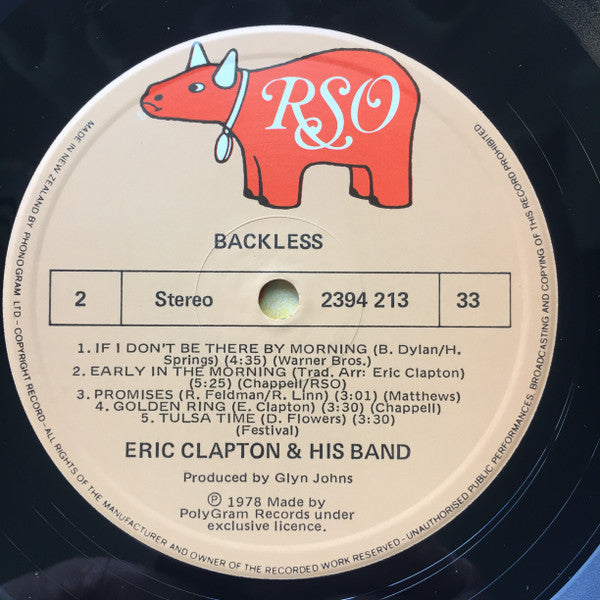 Eric Clapton – Backless LP vinyl record, image 4 of 4