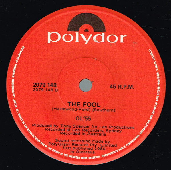 Ol' 55 – Two Faces Have I 7" vinyl record, image 4 of 4
