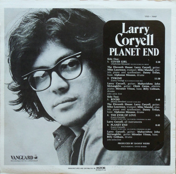 Larry Coryell – Planet End LP vinyl record, image 2 of 4