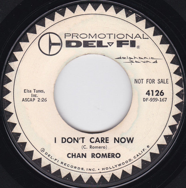 Chan Romero – I Don't Care Now / My Little Ruby 7" vinyl record, image 1 of 2