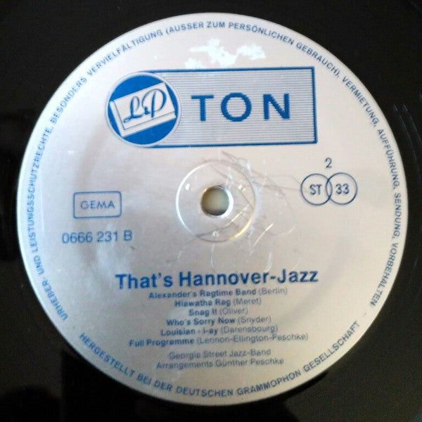 Georgia Street Jazzband – That's Hannover-Jazz LP vinyl record, image 4 of 4