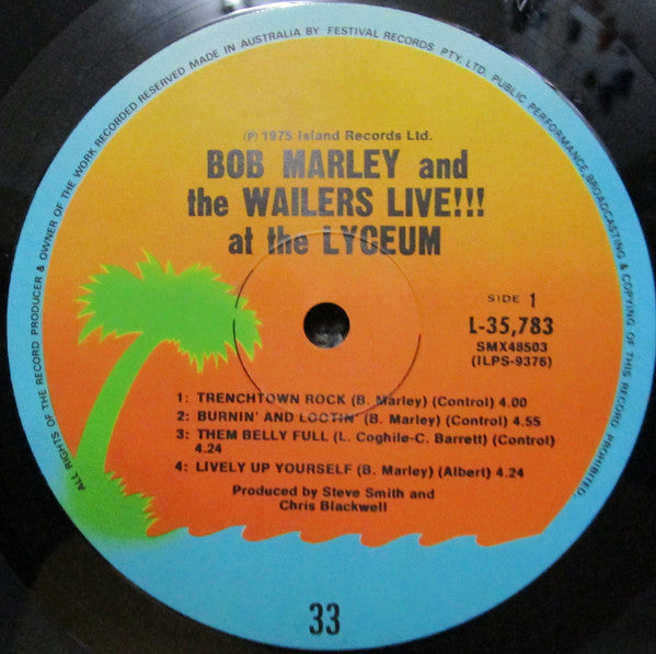 Bob Marley & The Wailers – Live! LP vinyl record, image 2 of 2