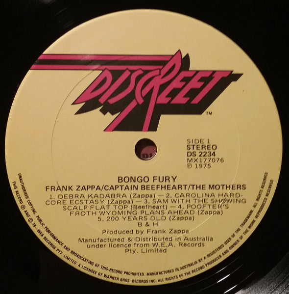 Frank Zappa, Captain Beefheart, The Mothers – Bongo Fury LP vinyl record, image 3 of 5