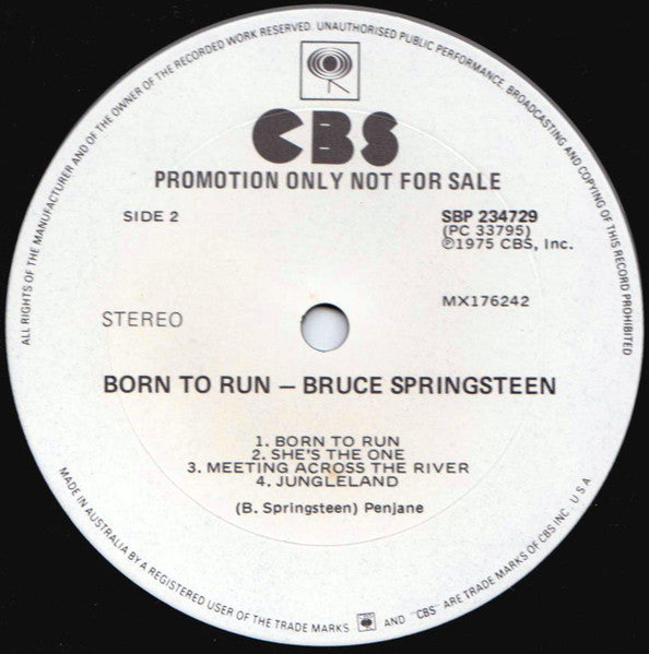 Bruce Springsteen – Born To Run LP vinyl record, image 2 of 2