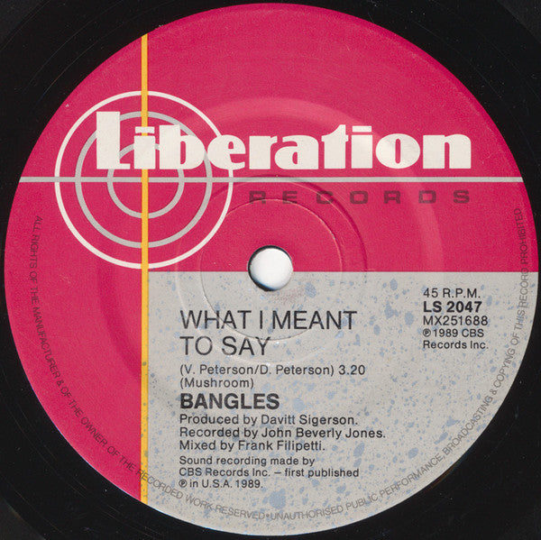 Bangles – Eternal Flame 7" vinyl record, image 4 of 4