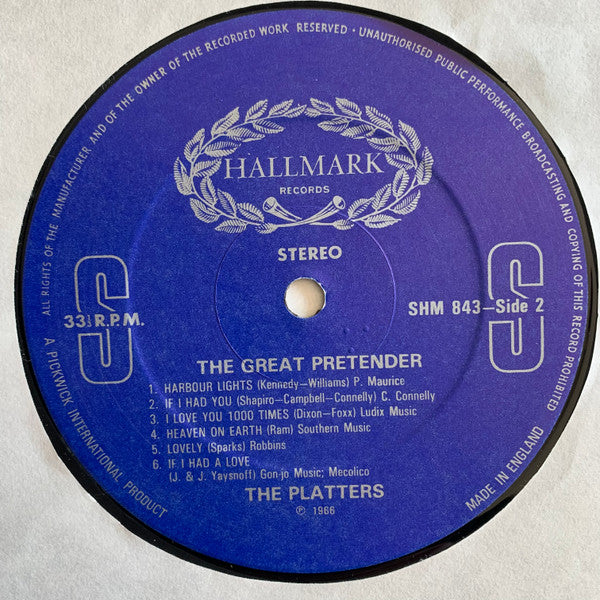The Platters – The Great Pretender LP vinyl record, image 4 of 4