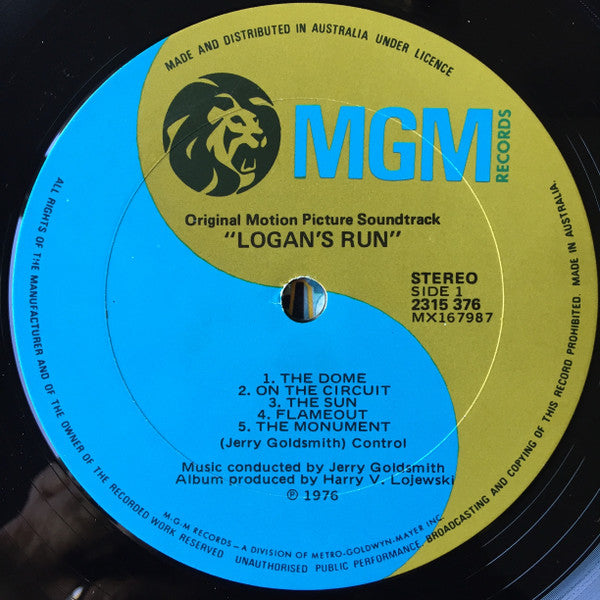 Jerry Goldsmith – Logan's Run (Original Motion Picture Soundtrack) LP vinyl record, image 5 of 6