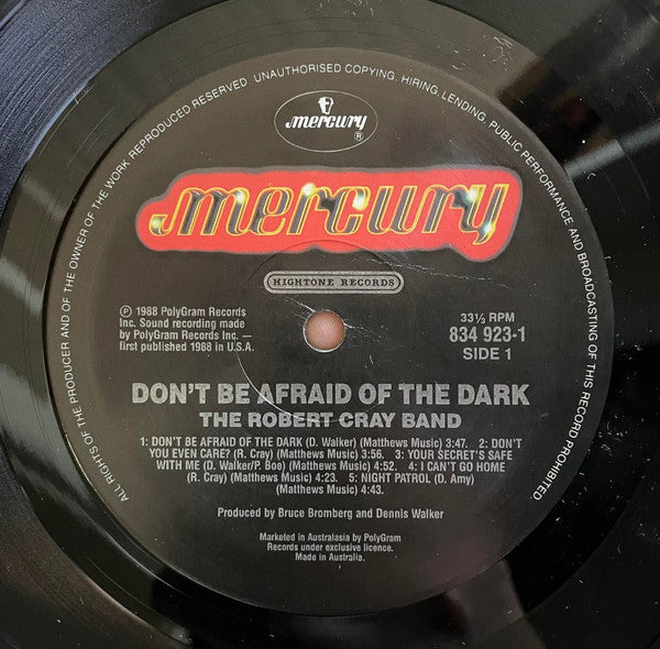 The Robert Cray Band – Don't Be Afraid Of The Dark LP vinyl record, image 3 of 4