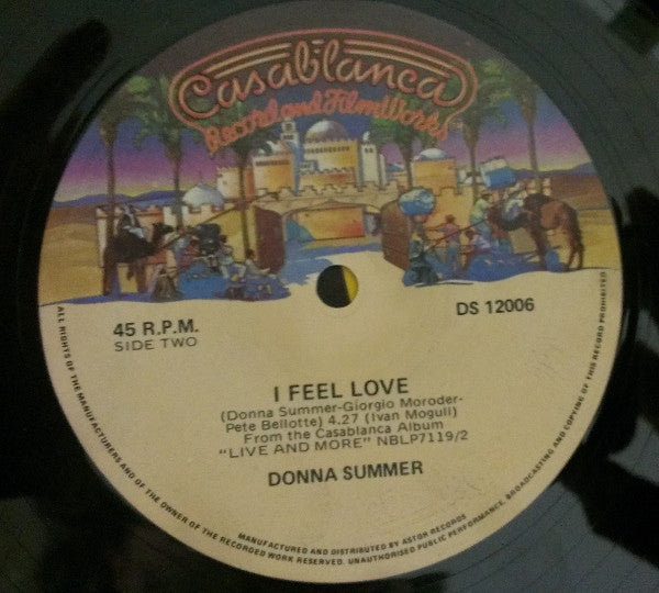 Donna Summer – MacArthur Park / I Feel Love 12" vinyl record, image 2 of 2