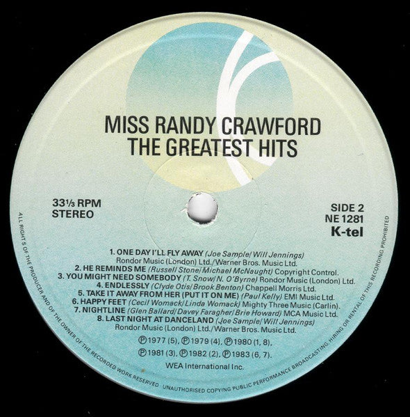 Randy Crawford – The Greatest Hits LP vinyl record, image 4 of 4