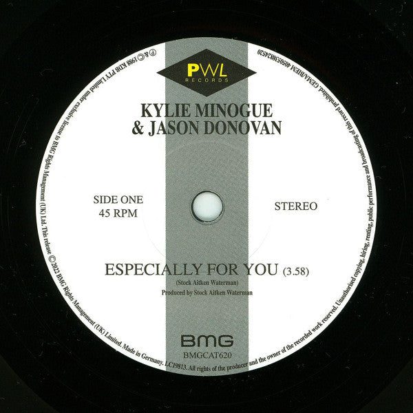 Kylie Minogue, Jason Donovan – Especially For You 7" vinyl record, image 3 of 4