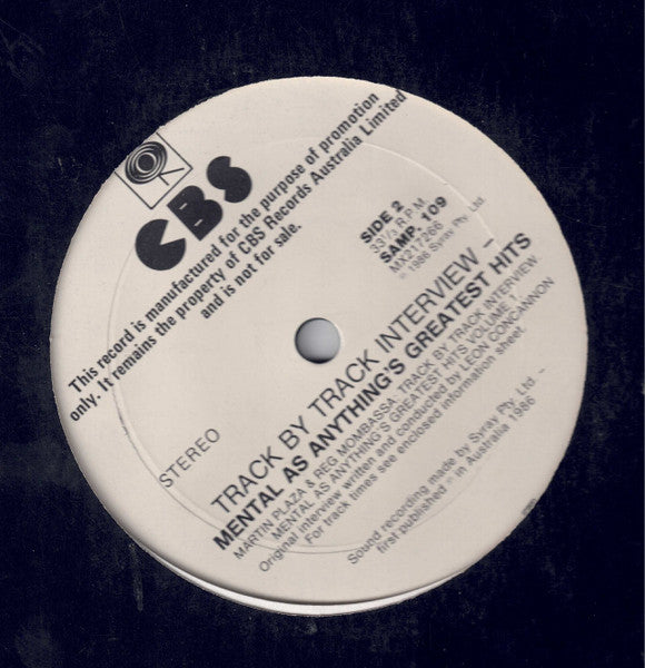 Mental As Anything – Track By Track Interview - Mental As Anything's Greatest Hits LP vinyl record, image 2 of 3