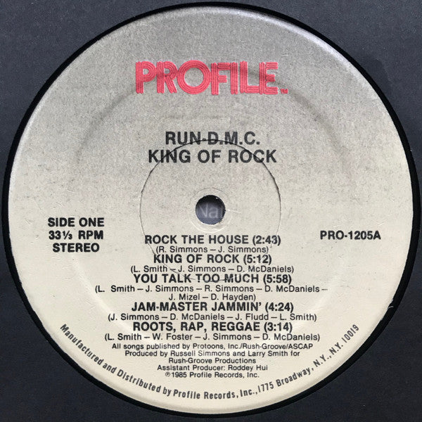 Run-DMC – King Of Rock LP vinyl record, image 3 of 6