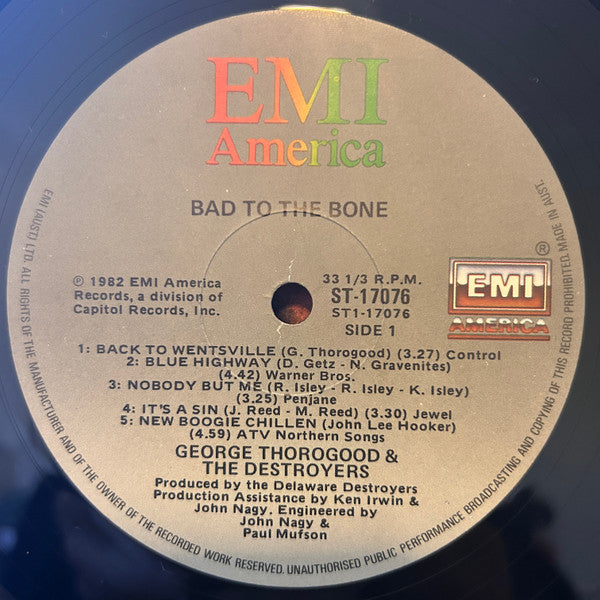 George Thorogood & The Destroyers – Bad To The Bone LP vinyl record, image 3 of 4