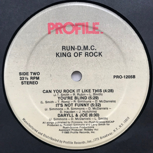 Run-DMC – King Of Rock LP vinyl record, image 4 of 6