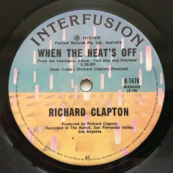 Richard Clapton – Hearts On The Nightline 7" vinyl record, image 2 of 2