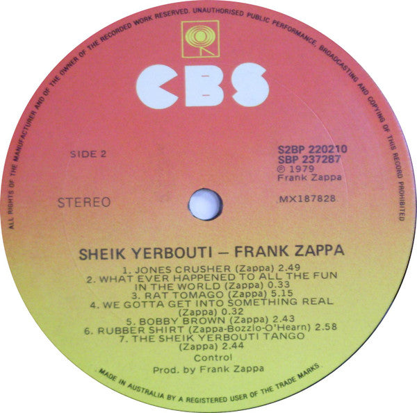Frank Zappa – Sheik Yerbouti (2xLP) LP vinyl record, image 6 of 8