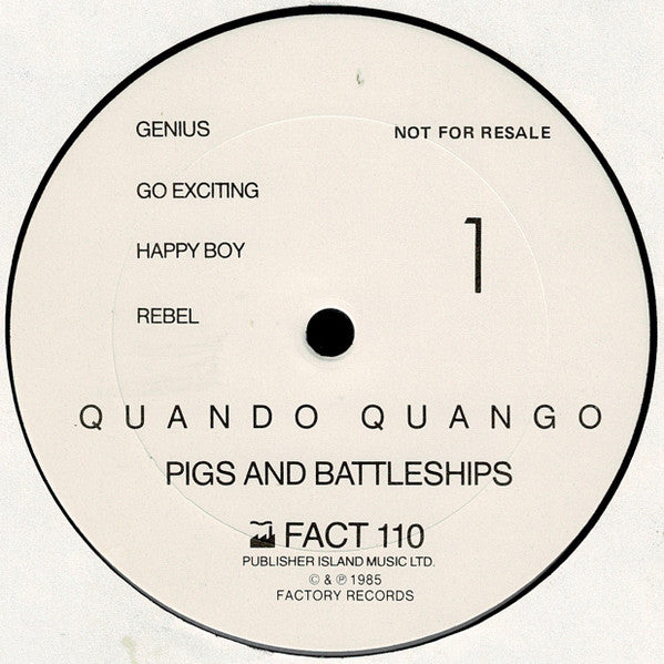 Quando Quango – Pigs + Battleships LP vinyl record, image 3 of 6