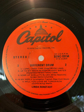 Linda Ronstadt – Different Drum LP vinyl record, image 4 of 4