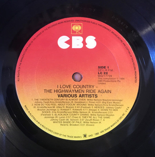 Kris Kristofferson, Willie Nelson, Johnny Cash, Waylon Jennings – The Highwaymen Ride Again LP vinyl record, image 5 of 8
