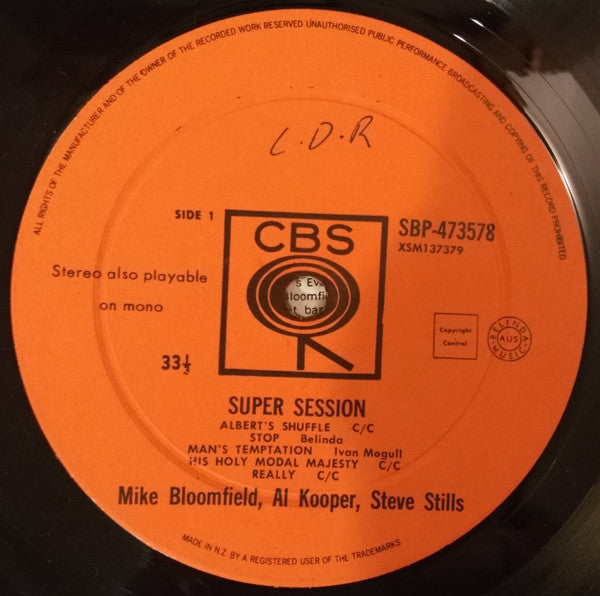 Mike Bloomfield, Al Kooper, Stephen Stills – Super Session LP vinyl record, image 3 of 4