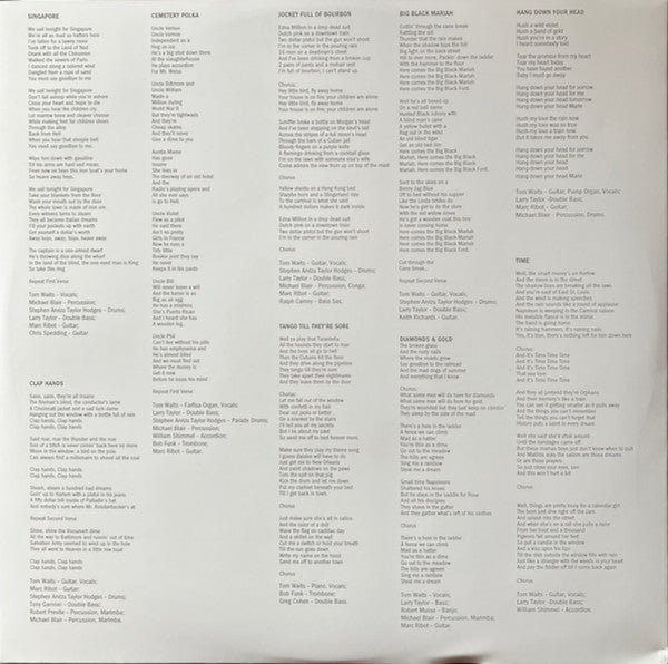 Tom Waits – Rain Dogs LP vinyl record, image 10 of 10