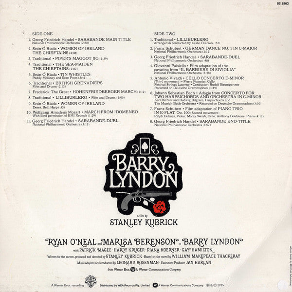 Various – Barry Lyndon (Music From The Soundtrack) LP vinyl record, image 2 of 4