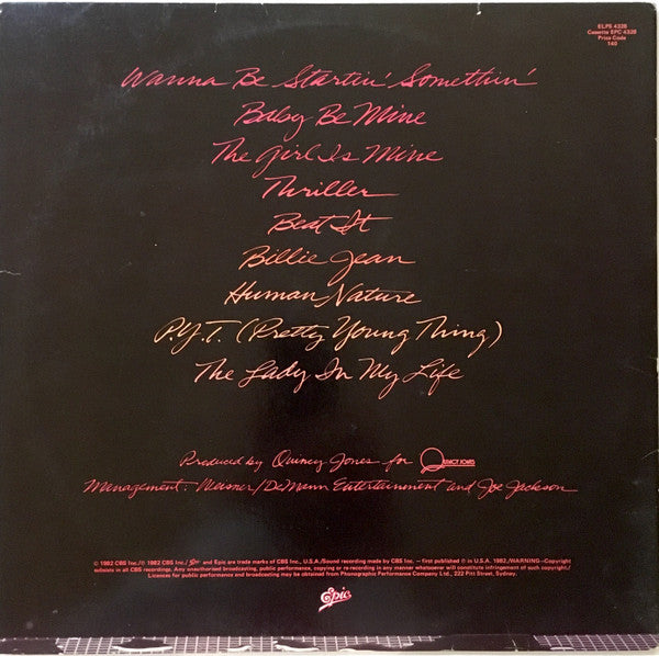 Michael Jackson – Thriller LP vinyl record, image 2 of 7