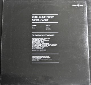 Guillaume Dufay, Clemencic Consort – Missa Caput LP vinyl record, image 4 of 4