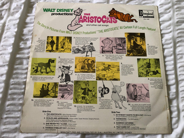 Various – The Aristocats And Other Cat Songs LP vinyl record, image 2 of 5