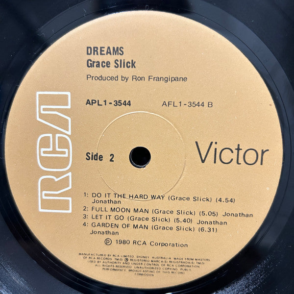 Grace Slick – Dreams LP vinyl record, image 4 of 4